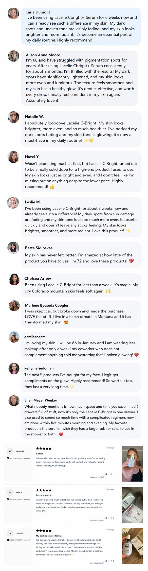 Raw customer reviews